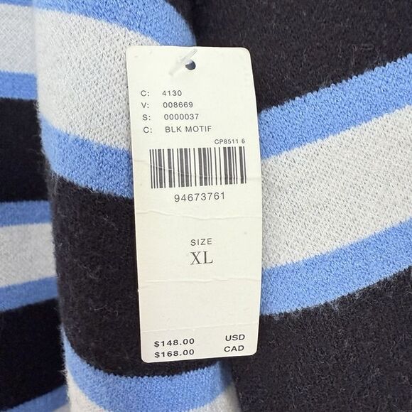 Anthropologie Color Block Mini Sweater Dress Tunic Womens XL OVERSIZED V Neck - Picture 12 of 12